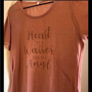Rust Graphic Tee - "Heart of a Warrior"